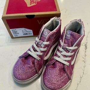 Vans Kids Sparkly Pink High-Tops